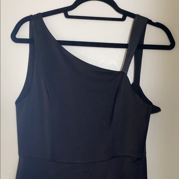 Alice + Olivia Pamela Leather Combo Slit Gown - Picture 3 of 4